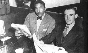 Rev. George Houser with fellow CORE member and civil rights fighter at a sit-in in Ohio. Credit: Congress of Racial Equality, the New York Times.